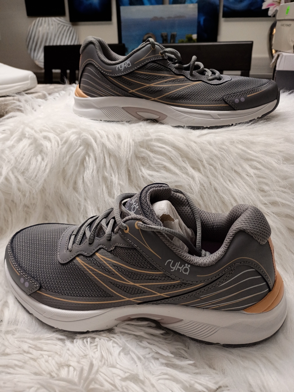 New Ryka Skylark Walking Running Shoes Frost Gray for Women SZ 6W - Picture 2 of 15